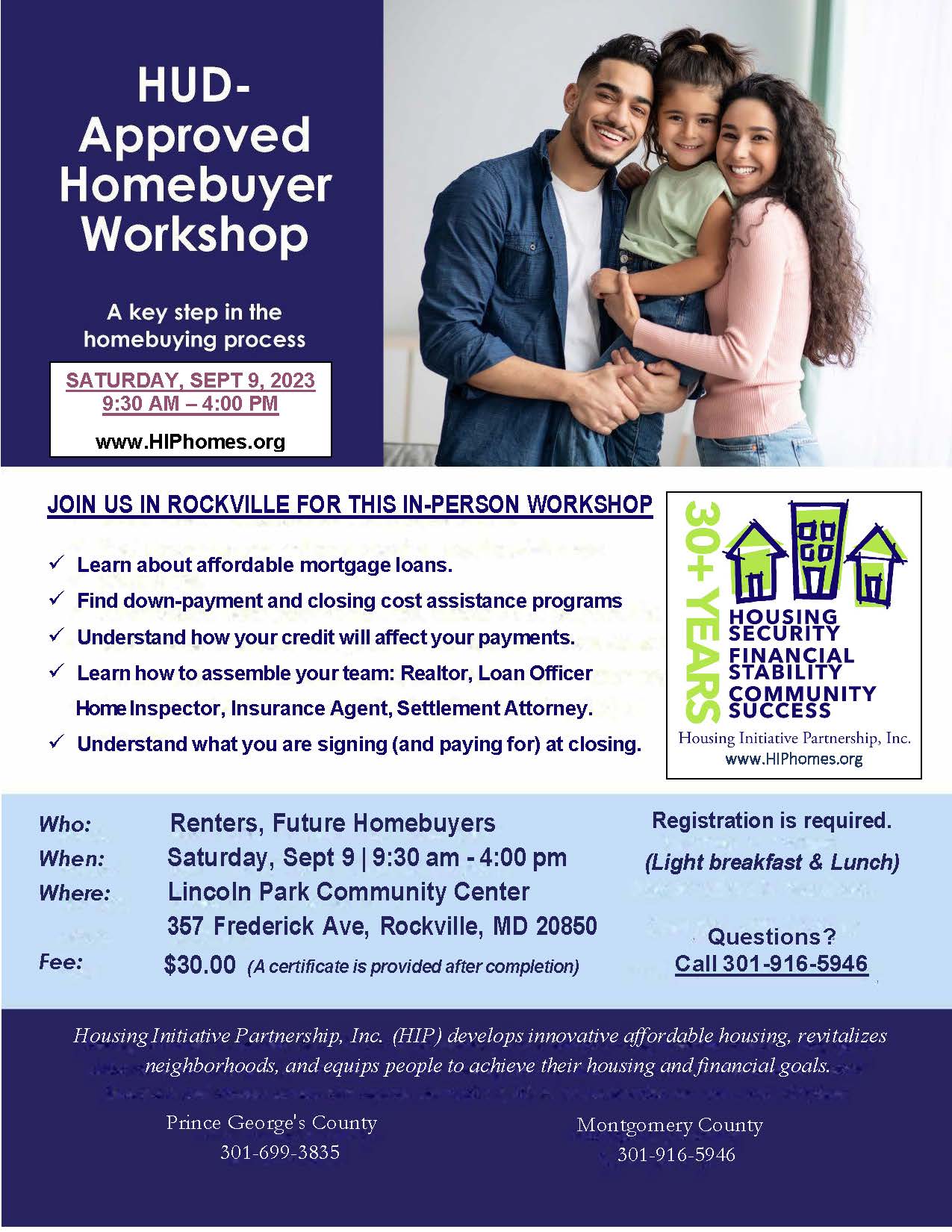 Homebuyer Education Workshop Housing Initiative Partnership Inc 2339